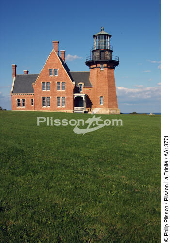 Block Island Southeast Light in Rhode Island. - © Philip Plisson / Plisson La Trinité / AA13771 - Photo Galleries - American Lighthouses