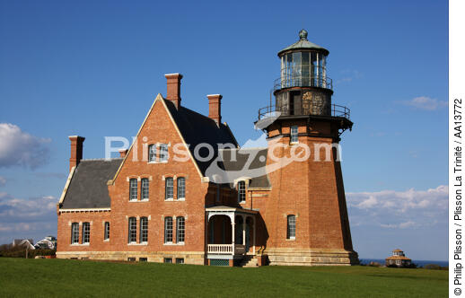 Block Island Southeast Light in Rhode Island. - © Philip Plisson / Plisson La Trinité / AA13772 - Photo Galleries - Lighthouse [Rhode Island]