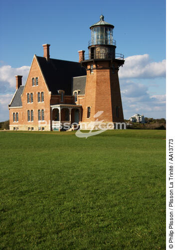 Block Island Southeast Light in Rhode Island. - © Philip Plisson / Plisson La Trinité / AA13773 - Photo Galleries - Island [Rhode Island]