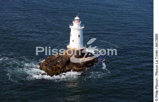 Sakonnet Point Light in the state of Rhode Island. - © Philip Plisson / Plisson La Trinité / AA13889 - Photo Galleries - Lighthouse [Rhode Island]