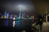 Hong-Kong by night. © Philip Plisson / Plisson La Trinité / AA13974 - Photo Galleries - Building