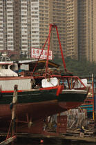 Dans le port d'Aberdeen à Hong Kong. © Philip Plisson / Plisson La Trinité / AA13981 - Nos reportages photos - Hong Kong