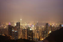Hong Kong by night. © Philip Plisson / Plisson La Trinité / AA14021 - Photo Galleries - Building