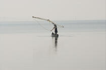 Pêche dans le Kerala, Inde. © Philip Plisson / Plisson La Trinité / AA14216 - Nos reportages photos - Mer calme