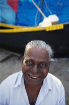 Portrait de pêcheur dans le Kerala, Inde. © Philip Plisson / Plisson La Trinité / AA14220 - Nos reportages photos - Inde