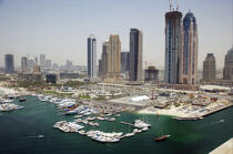 Dubaï et sa marina. © Philip Plisson / Plisson La Trinité / AA14919 - Nos reportages photos - Dubai