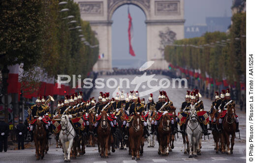 Fanfare de cavalerie - © Philip Plisson / Plisson La Trinité / AA15254 - Nos reportages photos - Cheval