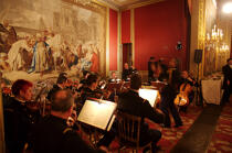 Palais de l'Elysée. Orchestre © Philip Plisson / Plisson La Trinité / AA15293 - Nos reportages photos - Musicien