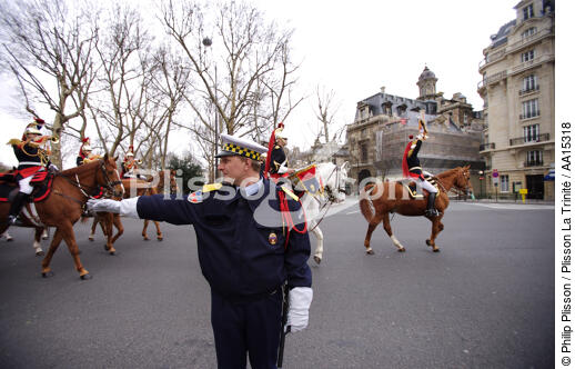 Republican guard. - © Philip Plisson / Plisson La Trinité / AA15318 - Photo Galleries - Horse