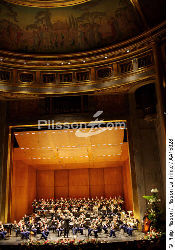 Théatre des Champs Elysées. Fanfare et orchestre . - © Philip Plisson / Plisson La Trinité / AA15328 - Nos reportages photos - Musicien