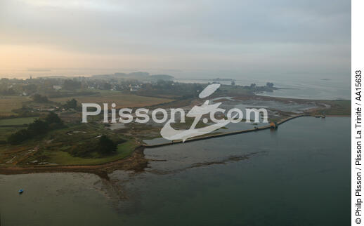 Mist on Arz island. - © Philip Plisson / Plisson La Trinité / AA15633 - Photo Galleries - Salt marshes