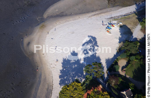Plage à la Trinité sur mer. - © Philip Plisson / Plisson La Trinité / AA15671 - Nos reportages photos - Plage