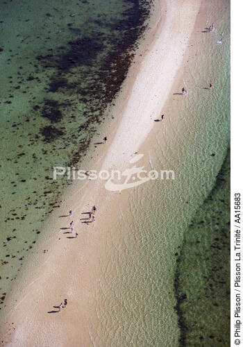 La plage du Men-Du à la Trinité sur mer. - © Philip Plisson / Plisson La Trinité / AA15683 - Nos reportages photos - Plage