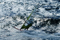 Planche à voile à Erdeven. © Philip Plisson / Plisson La Trinité / AA16030 - Nos reportages photos - Planche à voile
