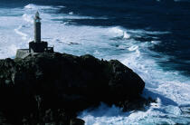 Lighthouse of Nariga, Galicia, Spain © Philip Plisson / Plisson La Trinité / AA17539 - Photo Galleries - Spanish Lighthouses