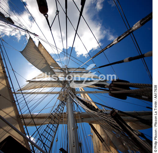 Le Belem. - © Philip Plisson / Plisson La Trinité / AA17638 - Nos reportages photos - Les Grands voiliers