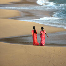 Sur la plage de Vilinjam en Inde. © Philip Plisson / Plisson La Trinité / AA17703 - Nos reportages photos - Kerala