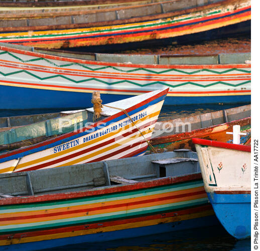 Small boats to Vilinjam in India - © Philip Plisson / Plisson La Trinité / AA17722 - Photo Galleries - Town [Kerala]
