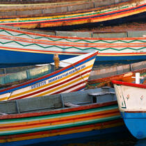 Barques à Vilinjam en Inde © Philip Plisson / Plisson La Trinité / AA17722 - Nos reportages photos - Barque