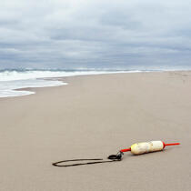Buoy washed up on a beach on Cape Cod. © Philip Plisson / Plisson La Trinité / AA17752 - Photo Galleries - Cape Cod