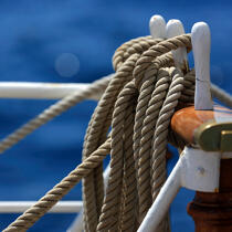 in board of Belem. © Philip Plisson / Plisson La Trinité / AA17765 - Photo Galleries - Ropes and rigging