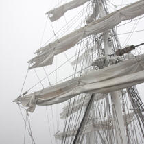 In the mast of Belem. © Philip Plisson / Plisson La Trinité / AA17792 - Photo Galleries - Rigging