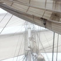 In the mast of Belem. © Philip Plisson / Plisson La Trinité / AA17793 - Photo Galleries - Masts