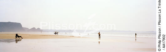 Beach in Cornwall. - © Philip Plisson / Plisson La Trinité / AA17902 - Photo Galleries - England