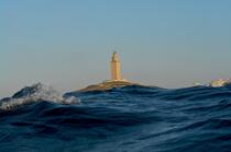 Hercules tower © Philip Plisson / Plisson La Trinité / AA17922 - Photo Galleries - Spanish Lighthouses