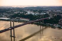 Le pont d'Aquitaine à Bordeaux © Philip Plisson / Plisson La Trinité / AA18160 - Nos reportages photos - La Garonne