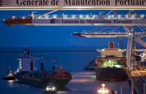 Container ship in Le Havre. © Philip Plisson / Plisson La Trinité / AA18363 - Photo Galleries - CMA CGM Marco Polo