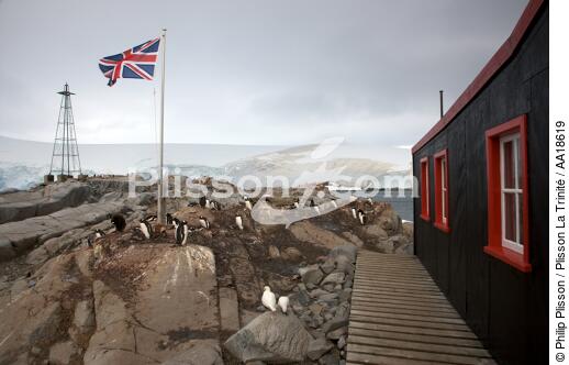 Port Lockroy in Antarctica. - © Philip Plisson / Plisson La Trinité / AA18619 - Photo Galleries - Flag