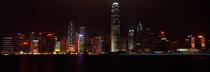 Hong Kong by night. © Philip Plisson / Plisson La Trinité / AA19380 - Nos reportages photos - Gratte-ciel