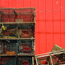Lobsters, Port Clyde © Philip Plisson / Plisson La Trinité / AA19407 - Photo Galleries - Fishing equipment