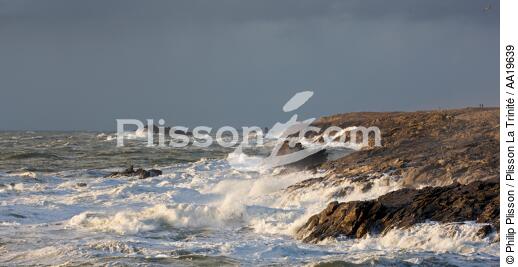 La côte sauvages de Quiberon - © Philip Plisson / Plisson La Trinité / AA19639 - Nos reportages photos - Falaise