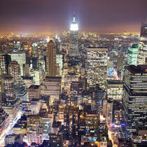 New-York by night. © Philip Plisson / Plisson La Trinité / AA19823 - Nos reportages photos - Etats-Unis