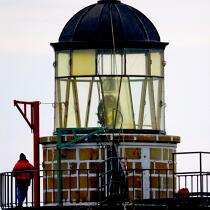 The lantern of Ar Men lighthouse © Philip Plisson / Plisson La Trinité / AA20268 - Photo Galleries - Lantern