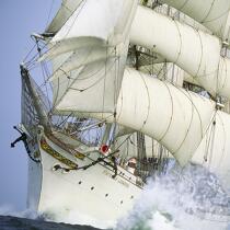 Under the wind Statsraad Lehmkuhl. © Philip Plisson / Plisson La Trinité / AA20271 - Photo Galleries - Tall ships