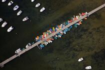 Barques dans le vieux port de Pornichet. © Philip Plisson / Plisson La Trinité / AA20277 - Nos reportages photos - Pornichet