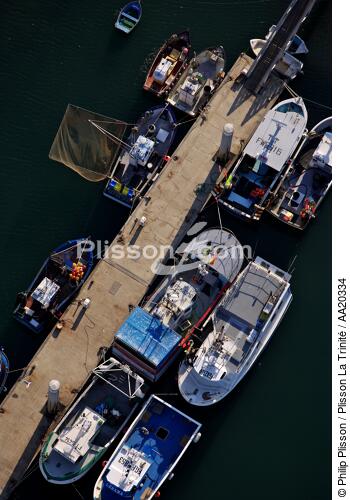 Bâteaux de pêche au ponton,Port-maria. - © Philip Plisson / Plisson La Trinité / AA20334 - Nos reportages photos - Pêcheur