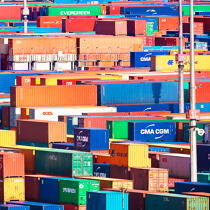 Containers. © Philip Plisson / Plisson La Trinité / AA20629 - Photo Galleries - Containers