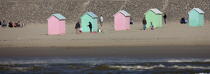 Berck. © Philip Plisson / Plisson La Trinité / AA21014 - Nos reportages photos - Cabine de plage