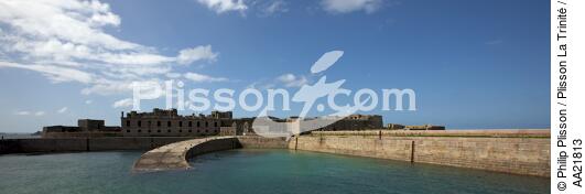 Le fort de l'île Pelée devant Cherbourg. - © Philip Plisson / Plisson La Trinité / AA21813 - Nos reportages photos - Fort de l'île Pelée
