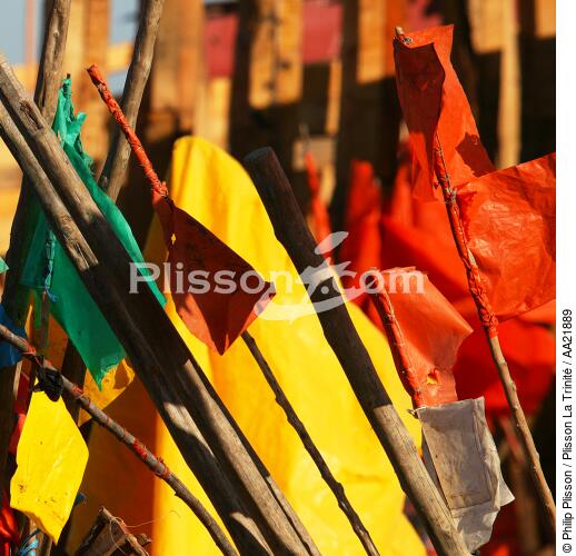 Flags traps Essaouira. - © Philip Plisson / Plisson La Trinité / AA21889 - Photo Galleries - Morocco