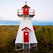 Le phare de Shediac au Canada. © Philip Plisson / Plisson La Trinité / AA21916 - Nos reportages photos - Ville [Nouveau Brunswick]