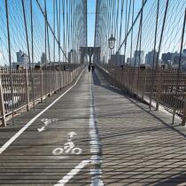 Le pont de Brooklyn à New-York © Philip Plisson / Plisson La Trinité / AA21917 - Nos reportages photos - Pont suspendu