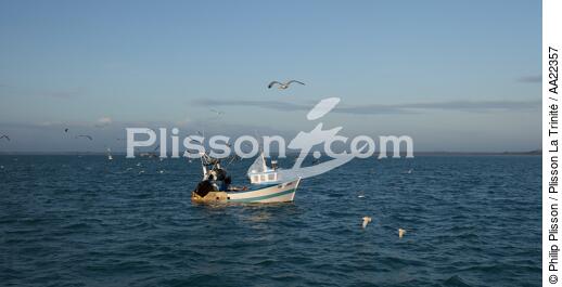 pêche devant Cancale. - © Philip Plisson / Plisson La Trinité / AA22357 - Nos reportages photos - Cancale