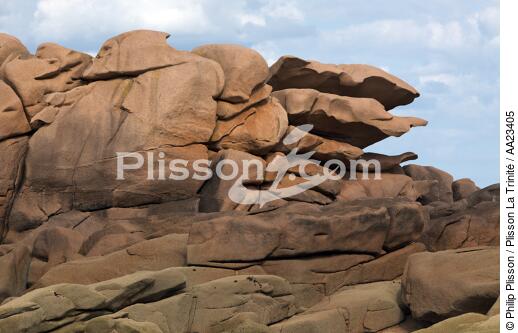 Ploumanac'h sur la côte de granit rose. - © Philip Plisson / Plisson La Trinité / AA23405 - Nos reportages photos - Ville [22]