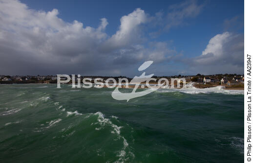 Anse du Loc'h - © Philip Plisson / Plisson La Trinité / AA23947 - Nos reportages photos - Marée haute