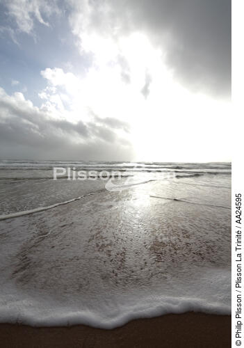 La plage d'Erdeven. - © Philip Plisson / Plisson La Trinité / AA24595 - Nos reportages photos - Erdeven